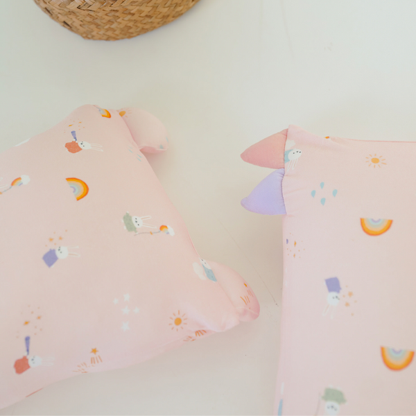 BAMBOO SNUGGLY PILLOW CASING - RAINBOW BUNNY