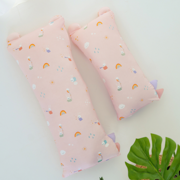 BAMBOO SNUGGLY PILLOW CASING - RAINBOW BUNNY