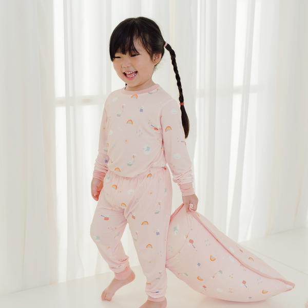 ORGANIC BAMBOO PYJAMAS - RAINBOW BUNNY