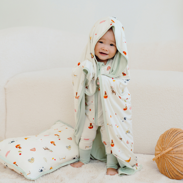PREMIUM BAMBOO DOUBLE LAYER BLANKET (110CM X 110CM) - FARMERS MARKET