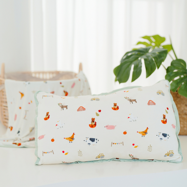 BAMBOO SNUGGLY TODDLER HEAD PILLOW CASING - FARMERS MARKET