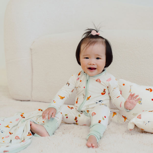 ORGANIC BAMBOO ZIPPED PYJAMAS - FARMERS MARKET