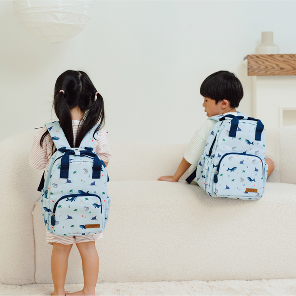 MY LITTLE BOO FIRST BACKPACK - OCEAN [LARGE]