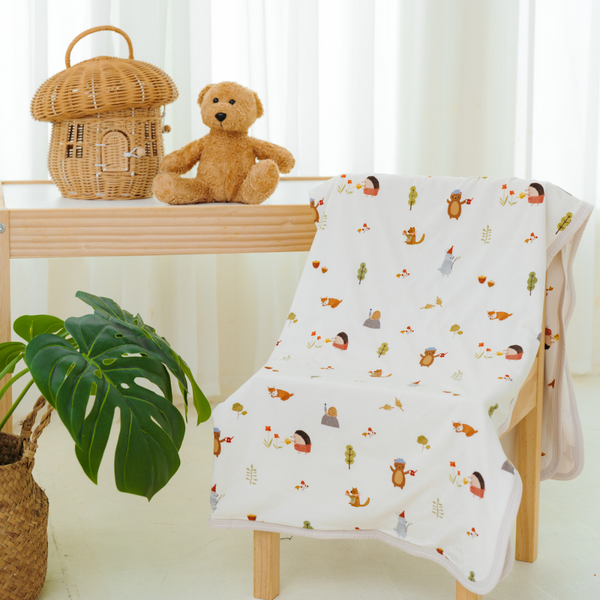 [TENCEL COLLECTION] DOUBLE LAYER BLANKET (110CM X 110CM) - FOREST GARDEN