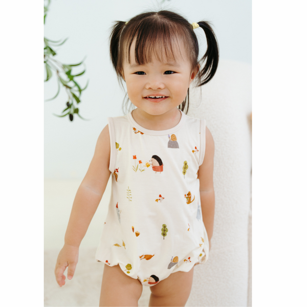 [TENCEL COLLECTION] BUBBLE ROMPER - FOREST GARDEN