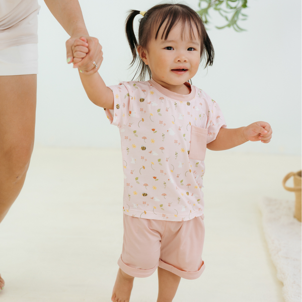 [TENCEL COLLECTION] 2 PC LOUNGE SET - FLORAL BUNNY