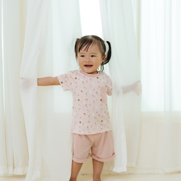 [TENCEL COLLECTION] 2 PC LOUNGE SET - FLORAL BUNNY