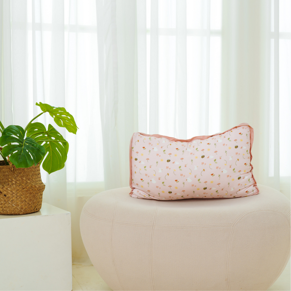 [TENCEL COLLECTION] TODDLER HEAD PILLOW CASE - FLORAL BUNNY