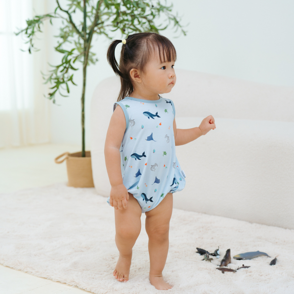 [TENCEL COLLECTION] BUBBLE ROMPER - OCEAN