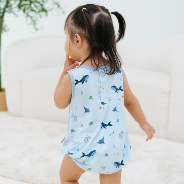 [TENCEL COLLECTION] BUBBLE ROMPER - OCEAN