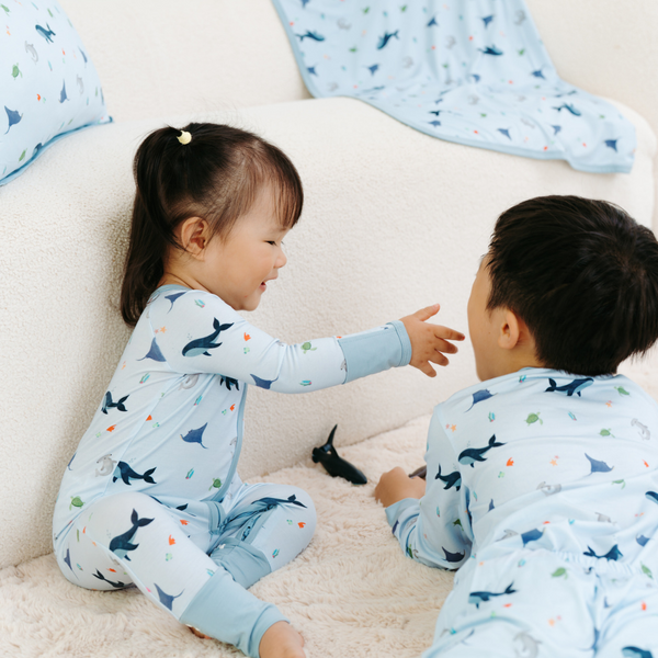 [TENCEL COLLECTION] ZIPPED PYJAMAS - OCEAN
