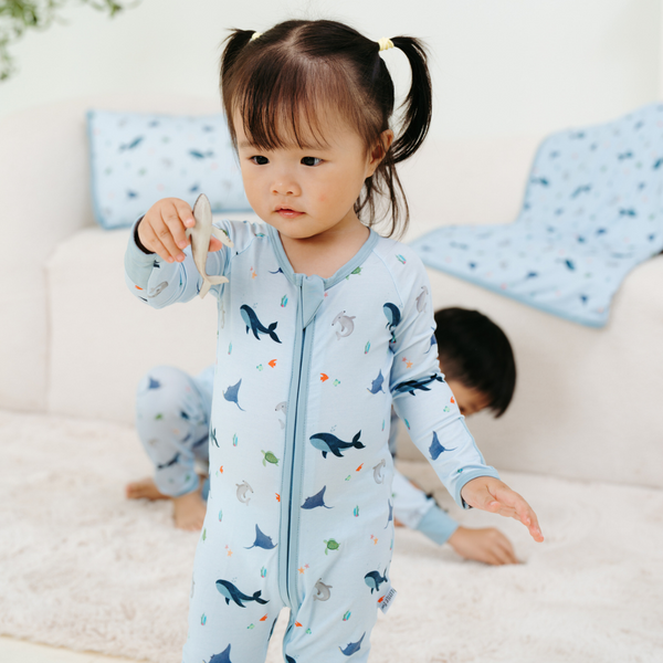 [TENCEL COLLECTION] ZIPPED PYJAMAS - OCEAN