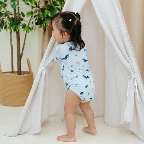 [TENCEL COLLECTION] WRAP ONESIE - OCEAN