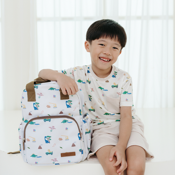 [TENCEL COLLECTION] 2 PC LOUNGE SET - ROAR ROAR DINO