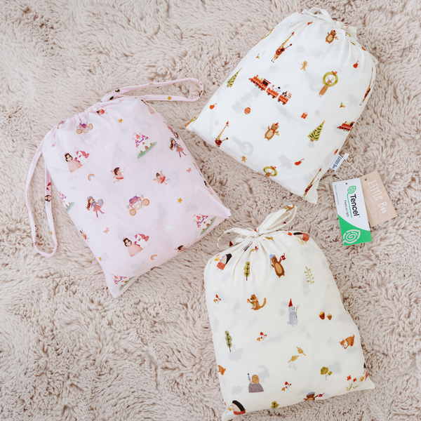 [TENCEL COLLECTION] WATERPROOF COT SHEET - WHIMSICAL PRINCESS