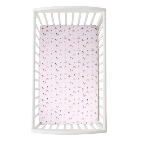 [TENCEL COLLECTION] WATERPROOF COT SHEET - WHIMSICAL PRINCESS
