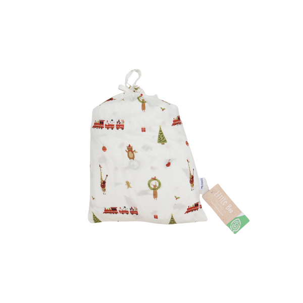 [TENCEL COLLECTION] WATERPROOF COT SHEET - JOLLY CHRISTMAS
