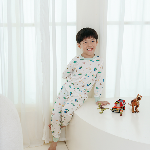 [TENCEL COLLECTION] 2 PC PYJAMAS - ROAR ROAR DINO
