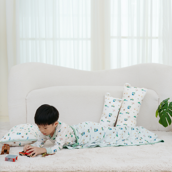[TENCEL COLLECTION] DOUBLE LAYER BLANKET (80CM X 100CM) - ROAR ROAR DINO