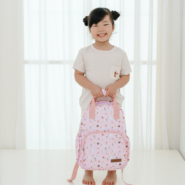 MY LITTLE BOO FIRST BACKPACK - FLORAL BUNNY [LARGE]