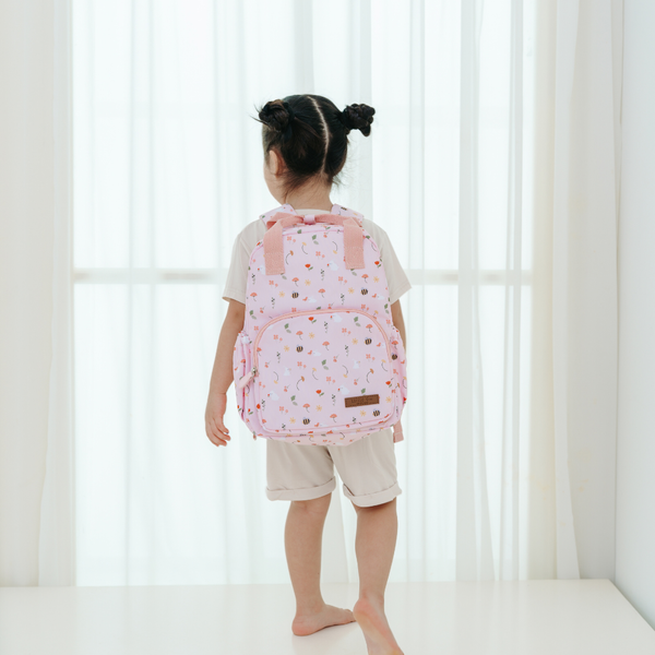 MY LITTLE BOO FIRST BACKPACK - FLORAL BUNNY [LARGE]