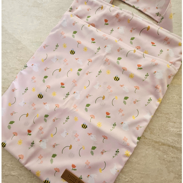 MULTI-PURPOSE DOUBLE ZIPPER WETBAG - FLORAL BUNNY
