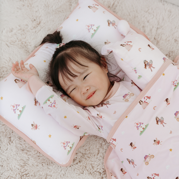[TENCEL COLLECTION] TODDLER HEAD PILLOW CASE - WHIMSICAL PRINCESS