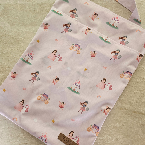 MULTI-PURPOSE DOUBLE ZIPPER WETBAG - WHIMSICAL PRINCESS