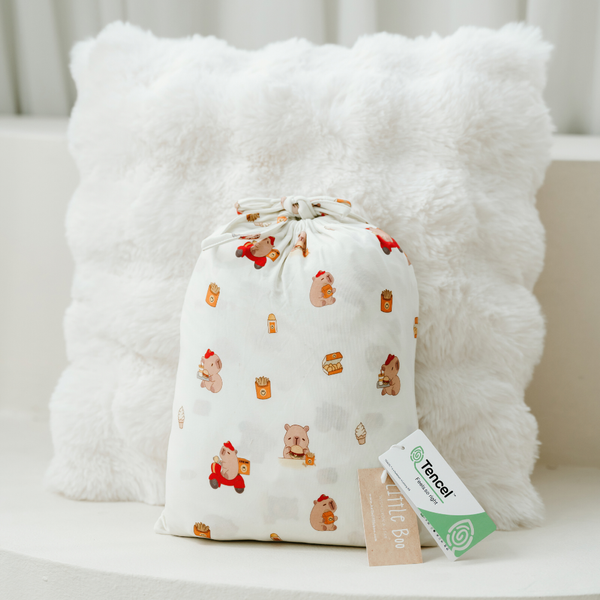 [TENCEL COLLECTION] WATERPROOF COT SHEET - CAPY HAPPY SNACKS