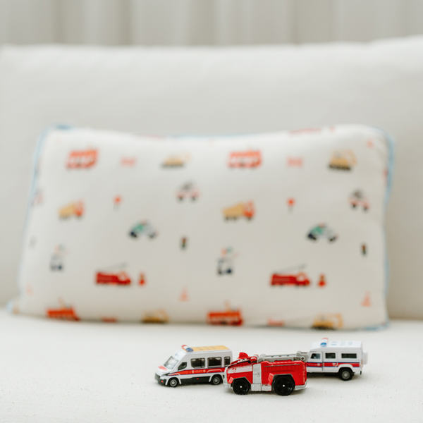 [TENCEL COLLECTION] TODDLER HEAD PILLOW CASE - MY FAVOURITE VEHICLES