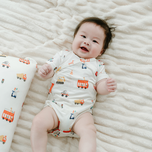 [TENCEL COLLECTION] WRAP ONESIE - MY FAVOURITE VEHICLES