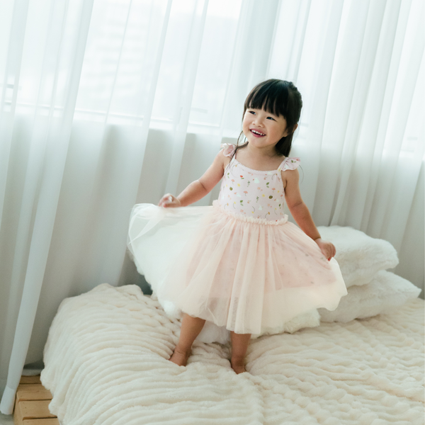 TWIRLY TULLE DRESS – FLORAL BUNNY