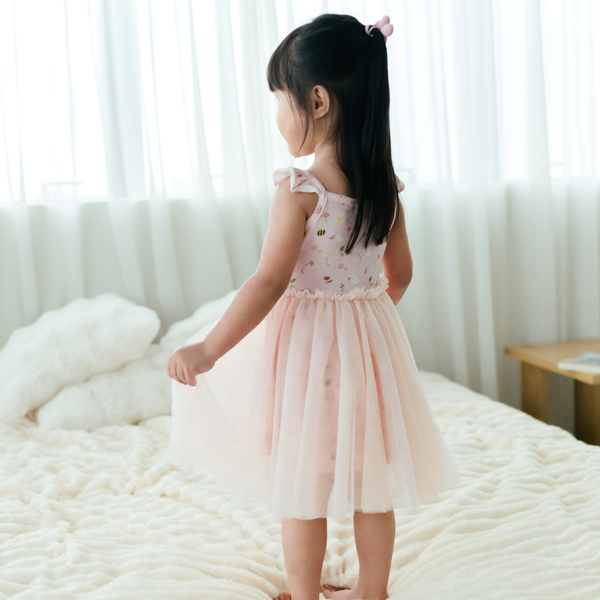 TWIRLY TULLE DRESS – FLORAL BUNNY