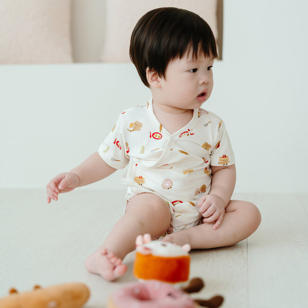 [TENCEL COLLECTION] WRAP ONESIE - LITTLE BREAKFAST CLUB