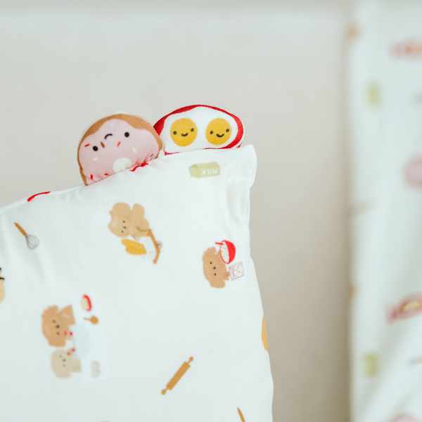 [TENCEL COLLECTION] SNUGGLY & HEAD PILLOW CASE- LITTLE BREAKFAST CLUB