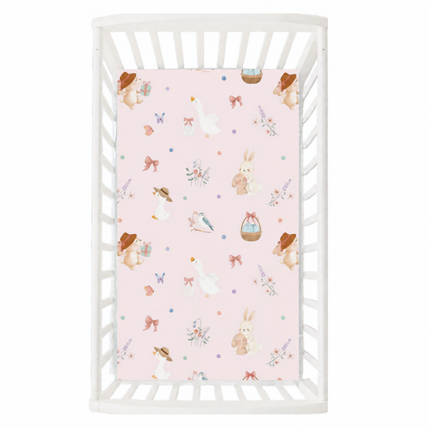 [TENCEL COLLECTION] WATERPROOF COT SHEET V2 - LITTLE BUNNY JOYS