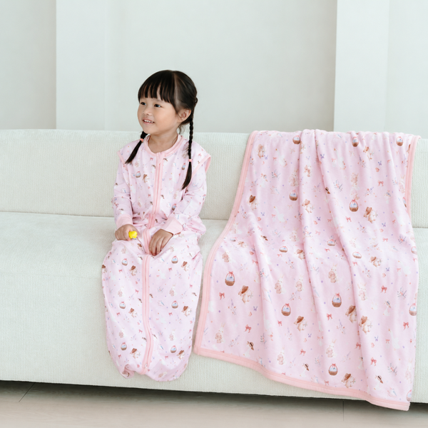 [TENCEL COLLECTION] DOUBLE LAYER BLANKET (110CM X 110CM) - LITTLE BUNNY JOYS