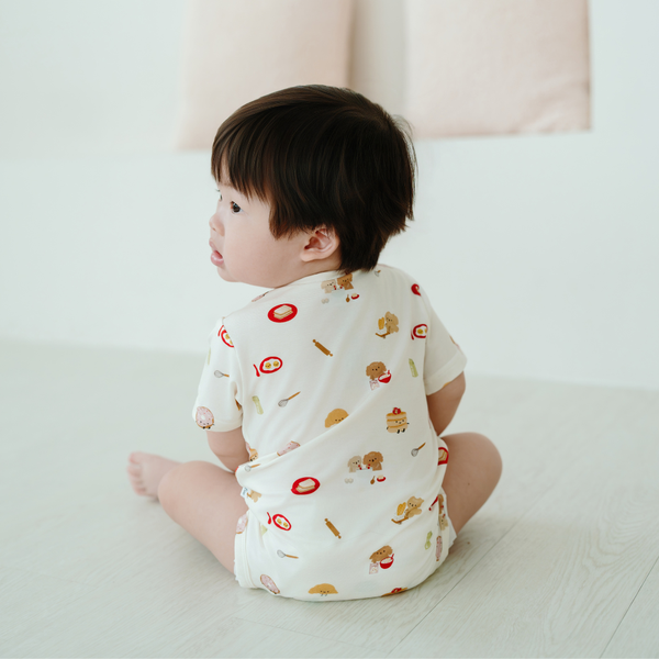 [TENCEL COLLECTION] WRAP ONESIE - LITTLE BREAKFAST CLUB