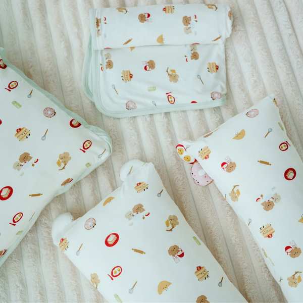 [TENCEL COLLECTION] SNUGGLY & HEAD PILLOW CASE- LITTLE BREAKFAST CLUB